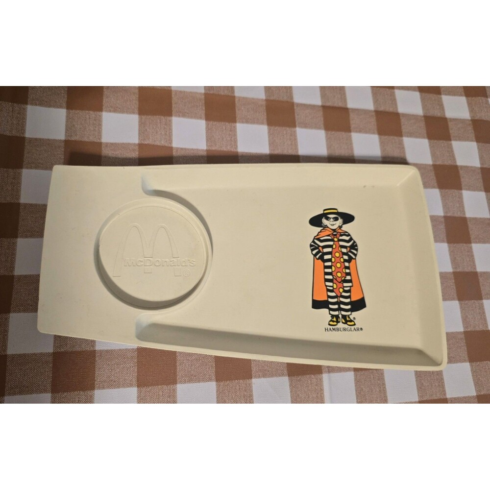 McDonalds 1970's Hamburglar Kids Plastic Serving Meal Tray Halloween Nostalgia